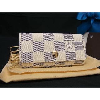 ルイヴィトン(LOUIS VUITTON)の■新品同様■ LOUIS VUITTON ルイヴィトン N60020 キーケース ダミエアズール ミュルティクレ4 4連 メンズ アイボリー系 AS7383(その他)