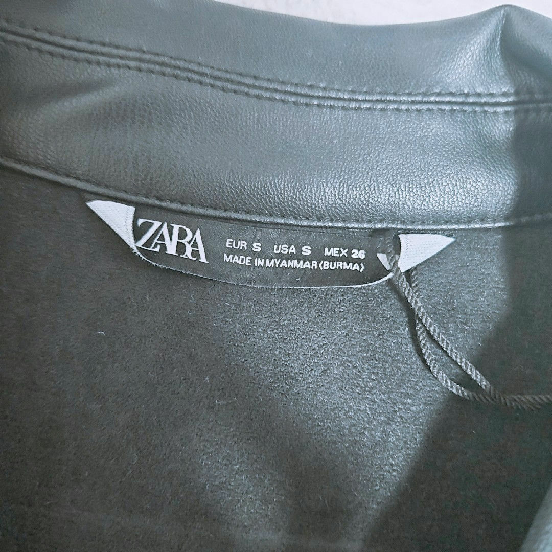 ZARA(ザラ)のZara フェイクレザージャケット レディースのジャケット/アウター(ライダースジャケット)の商品写真