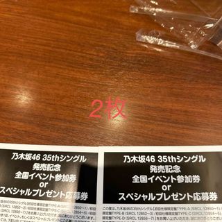 ノギザカフォーティーシックス(乃木坂46)のチャンスは平等応募券2枚(アイドルグッズ)