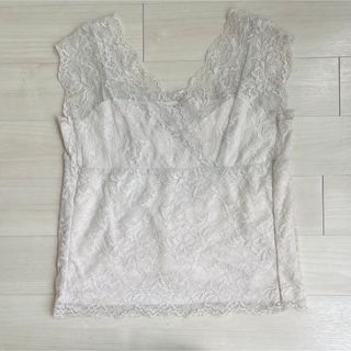 natural couture - ナチュラルクチュール　レース　インナー　タンクトップ　vネック　カシュクール