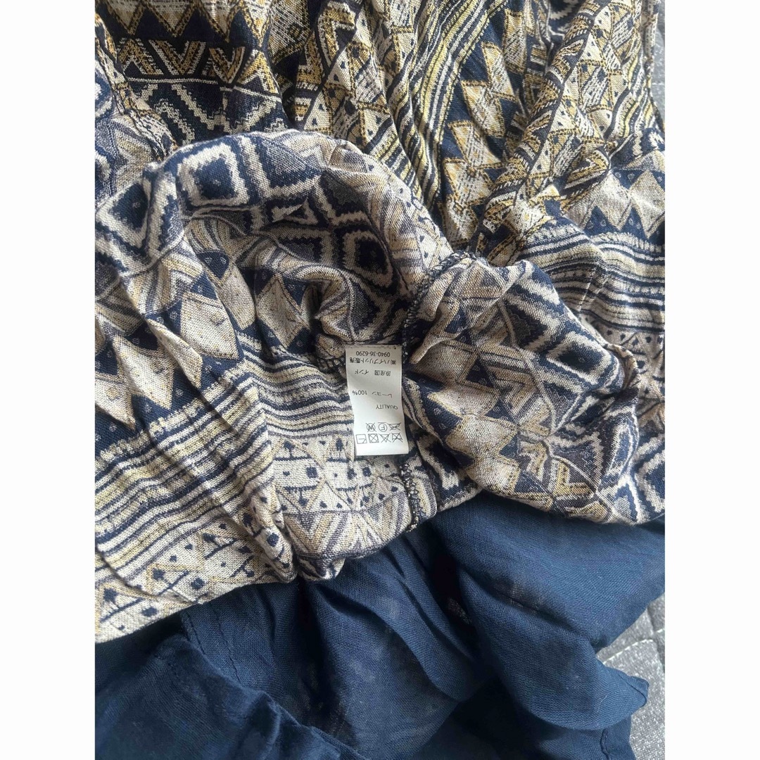 MALAIKA(マライカ)の雑貨屋さん購入　ロングスカート　コットン風素材 レディースのスカート(ロングスカート)の商品写真