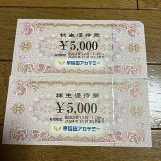 早稲田アカデミー　株主優待券　¥10,000(その他)