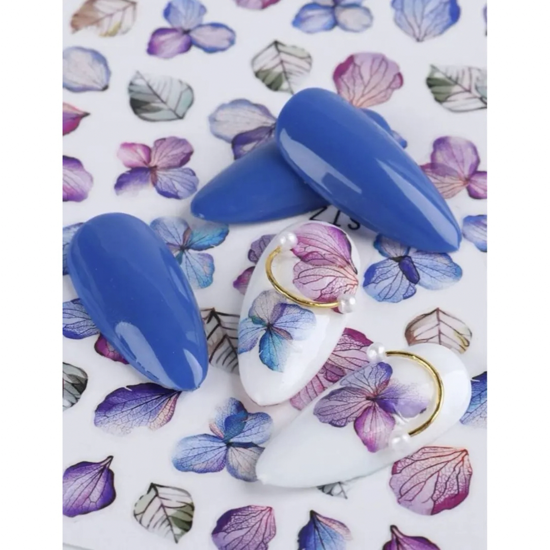 【即購入可】♡C006&C007&C008 押し花 紫陽花ネイル 3枚セット コスメ/美容のネイル(ネイル用品)の商品写真