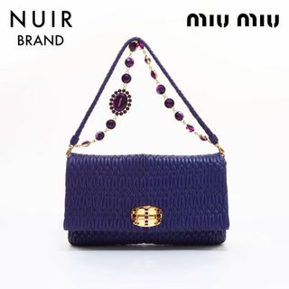 ミュウミュウ(miumiu)のミュウ ミュウ Miu Miu 3WAYショルダーxクラッチビジューチェーンマテラッセ ショルダーバッグ(ショルダーバッグ)