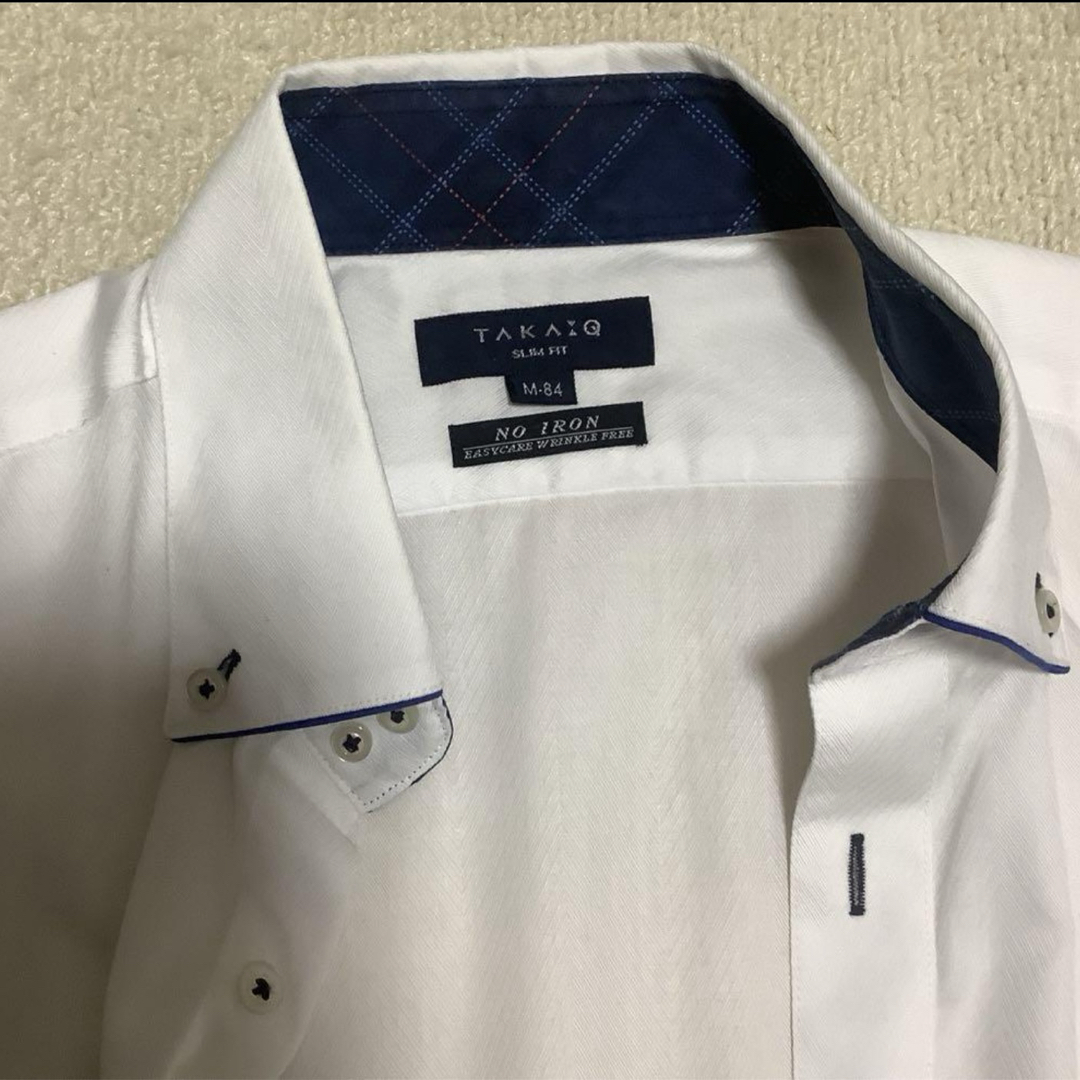TAKA-Q(タカキュー)のTAKA-Q　タカキュー　ワイシャツ　M-84　ビジネスシャツ　ボタンダウン メンズのトップス(シャツ)の商品写真