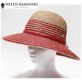ヘレンカミンスキー(HELEN KAMINSKI)の《ヘレンカミンスキー》新品 ツバ長めラフィアハット 麦わら帽子 (57.5cm)(麦わら帽子/ストローハット)