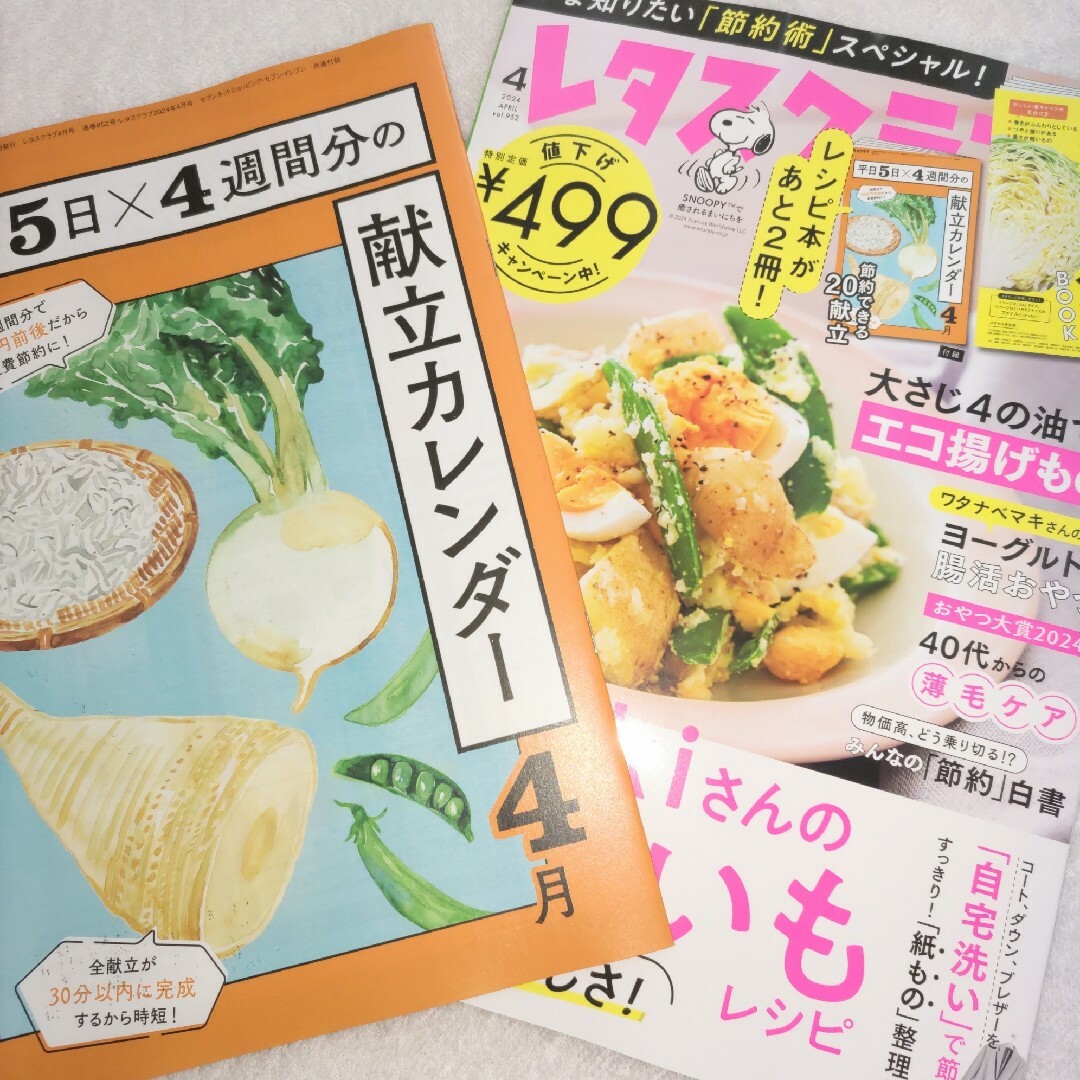 レタスクラブ 2024年4月号 エンタメ/ホビーの雑誌(料理/グルメ)の商品写真