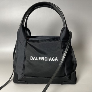 Balenciaga 極美品 黒 2way ナイロン ネイビーカバス XS