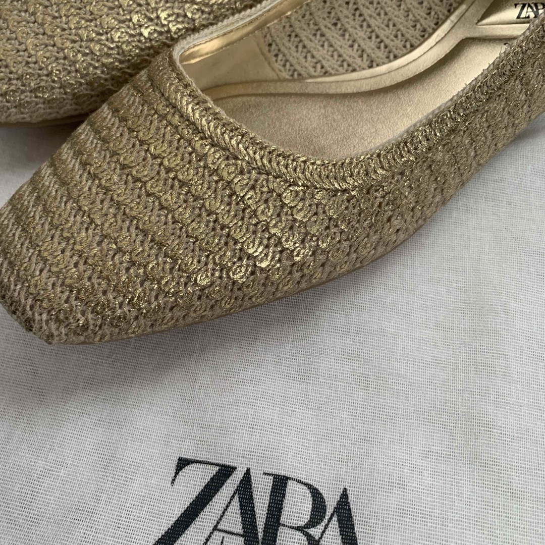 ZARA(ザラ)の新品未使用　ZARA フラットシューズ　2way レディースの靴/シューズ(バレエシューズ)の商品写真