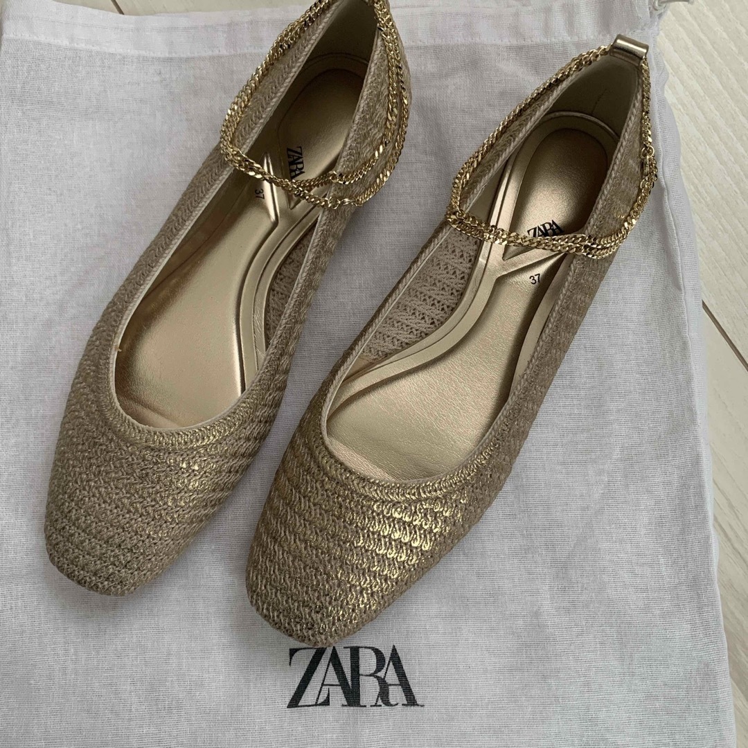 ZARA(ザラ)の新品未使用　ZARA フラットシューズ　2way レディースの靴/シューズ(バレエシューズ)の商品写真