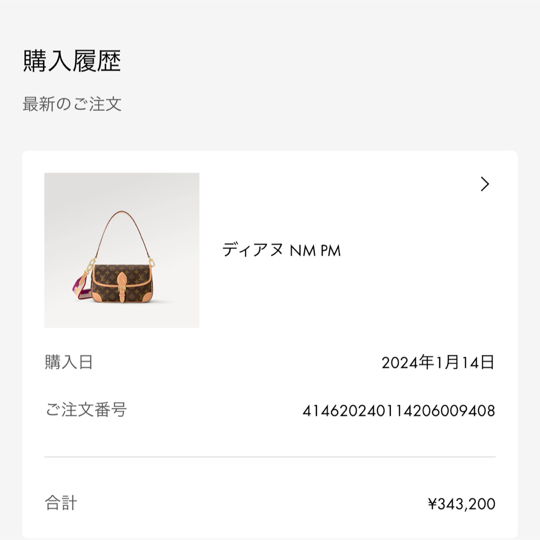 LOUIS VUITTON(ルイヴィトン)のルイヴィトン　ディアヌ　ショルダー レディースのバッグ(ショルダーバッグ)の商品写真