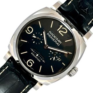 パネライ(PANERAI)のパネライ PANERAI ラジオミール 1940 イクエーションオブタイム 8デイズ アッチャイオ 世界限定200本 R番 PAM00516 ブラック SS×レザー 手巻き メンズ 腕時計(その他)