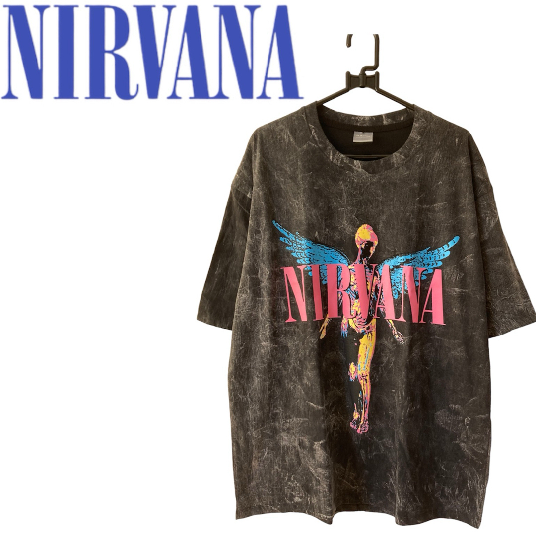 Nirvanaニルヴァーナ　バンドTシャツ ヴィンテージブリーチ加工　ロックT メンズのトップス(Tシャツ/カットソー(半袖/袖なし))の商品写真