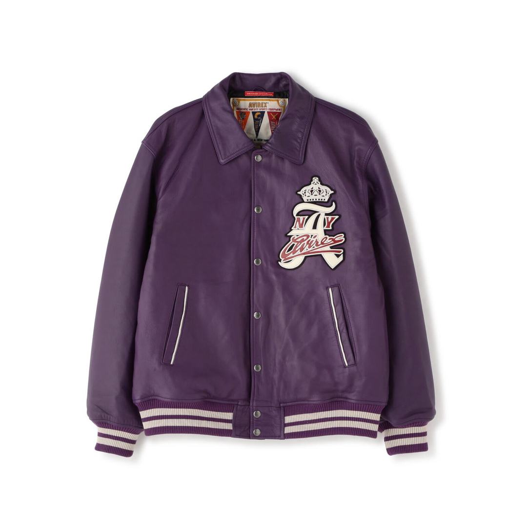 AVIREX(アヴィレックス)のAVIREX VARSITY JACKET CROWN LOGO メンズのジャケット/アウター(レザージャケット)の商品写真