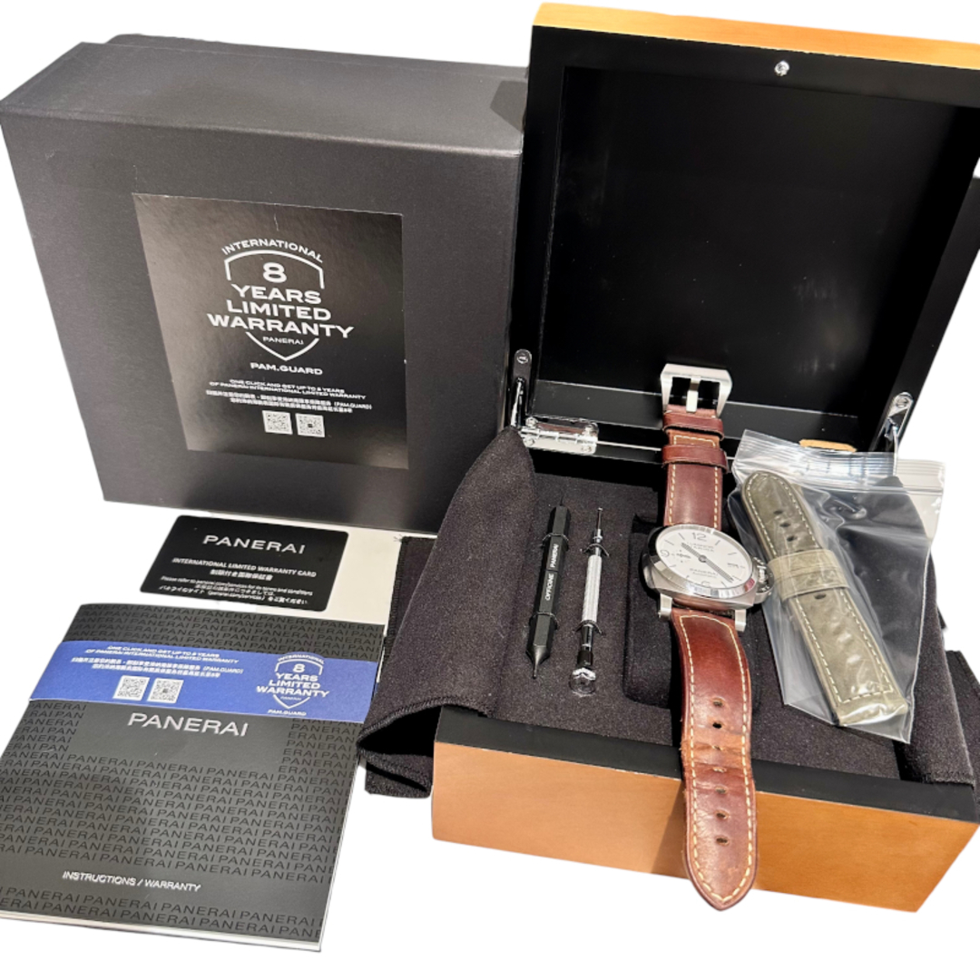 PANERAI(パネライ)の　パネライ PANERAI ルミノールマリーナ 44mm ブラック文字盤 Y番 PAM01314 シルバー/ブラウン ステンレススチール 自動巻き メンズ 腕時計 メンズの時計(その他)の商品写真