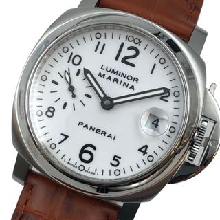 パネライ(PANERAI)の　パネライ PANERAI ルミノールマリーナ PAM00049 SS×レザー 自動巻き メンズ 腕時計(その他)