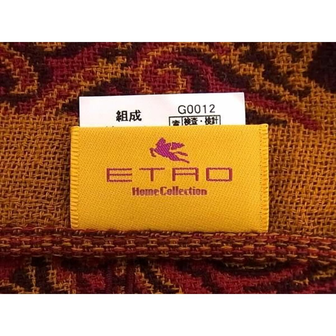 ETRO(エトロ)の■新品■未使用■ ETRO エトロ コットン100％ ペイズリー柄 フリンジ バスタオル ビーチタオル ブラウン系×レッド系 BF7076 メンズのファッション小物(ハンカチ/ポケットチーフ)の商品写真