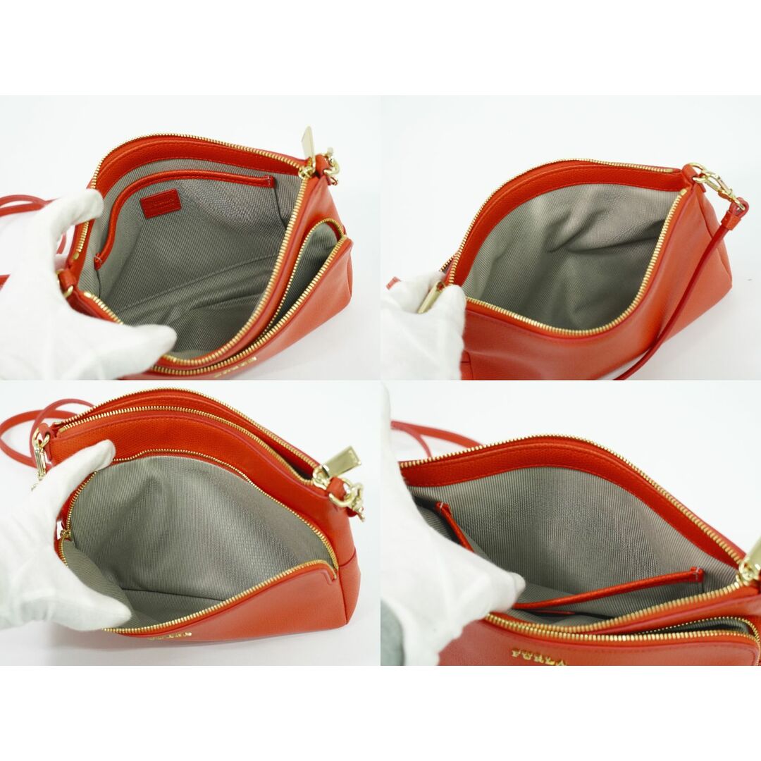 FURLA - 本物 フルラ FURLA レザー ショルダーバッグ ポシェット FURLA - 本物 フルラ FURLA レザー ショルダーバッグ ポシェット