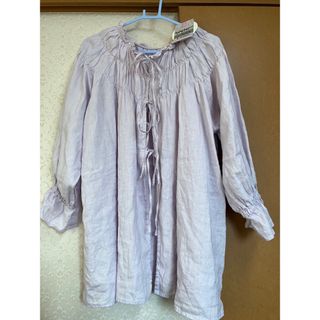 【Water less Linen】前後2WAYギャザーチュニック(チュニック)