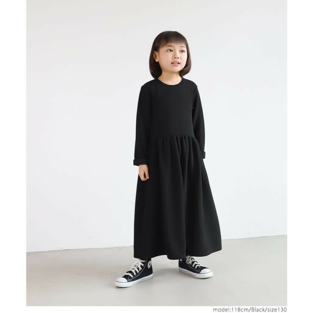 coca(コカ)のコカ COCA キッズ エンボス長袖ギャザーワンピース 110 キッズ/ベビー/マタニティのキッズ服女の子用(90cm~)(ワンピース)の商品写真