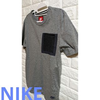 ナイキ(NIKE)のナイキ　NIKE　Tシャツ　グレー　春夏　メンズL　シンプル　胸ポケ(Tシャツ/カットソー(半袖/袖なし))