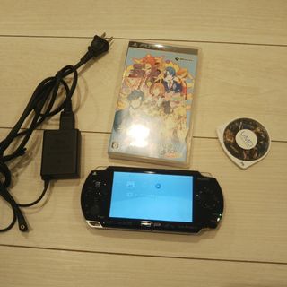 超美品⭐️psp本体⭐️黒。純正バッテリー、ゲーム２つ、充電器付き♪動作OK♪(携帯用ゲーム機本体)