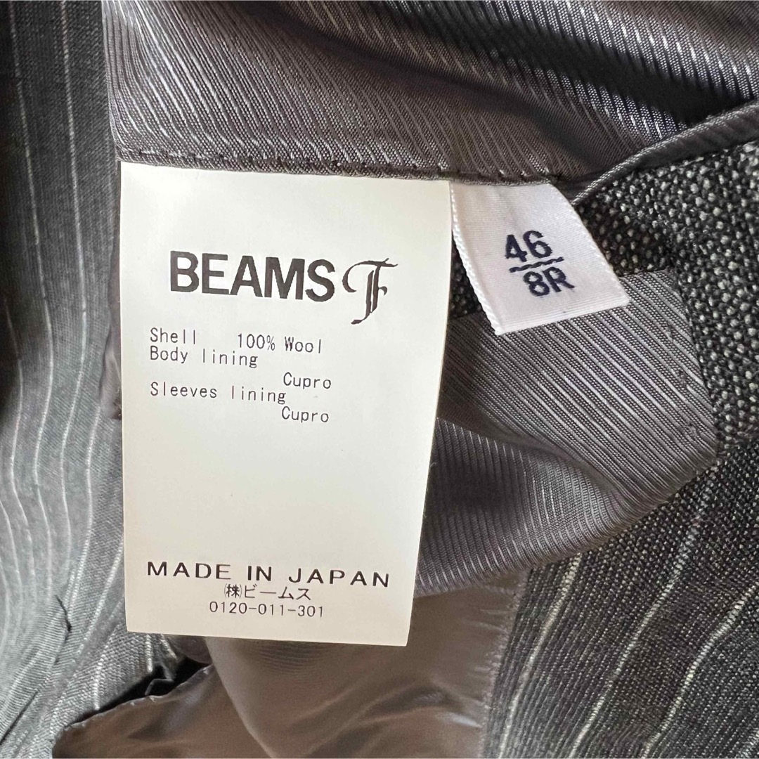 BEAMS F(ビームスエフ)の美品 BEAMS F グレー スーツ ストライプ ウィリアムハルステッド 46 メンズのスーツ(セットアップ)の商品写真