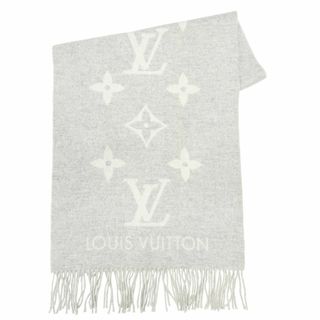 ルイヴィトン(LOUIS VUITTON)のLOUIS VUITTON ルイヴィトン エシャルプ・レイキャビック M71126 AB1129 カシミヤ マフラー ストール リバーシブル グレー アイボリー メンズ レディース 人気(マフラー/ショール)