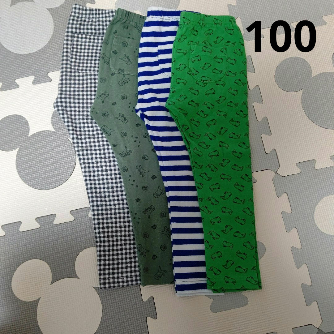 UNIQLO(ユニクロ)の【100】ユニクロ レギンス 10分丈 4枚 キッズ/ベビー/マタニティのキッズ服男の子用(90cm~)(パンツ/スパッツ)の商品写真