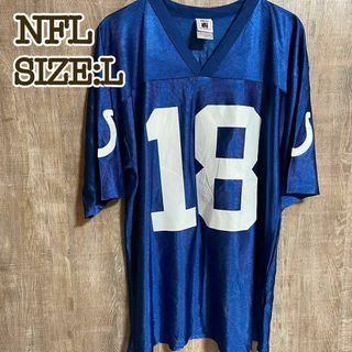 NFLインディアナ・コルツ　ゲームシャツ　ブルー　L(Tシャツ/カットソー(半袖/袖なし))