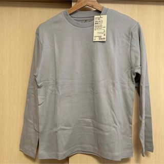 ムジルシリョウヒン(MUJI (無印良品))の無印良品　新品未使用　レディース　長袖Tシャツ　M  ライトシルバーグレー(Tシャツ(長袖/七分))