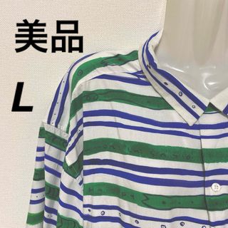 ツモリチサト(TSUMORI CHISATO)の美品　ツモリチサト　niko and…コラボ総柄シャツ　半袖(シャツ/ブラウス(半袖/袖なし))