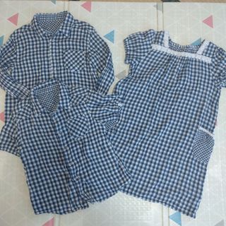 ベルメゾン(ベルメゾン)のゆっぴーひっぴーさん専用　ベルメゾン　Wガーゼシャツ＆ワンピースセット　130(ブラウス)