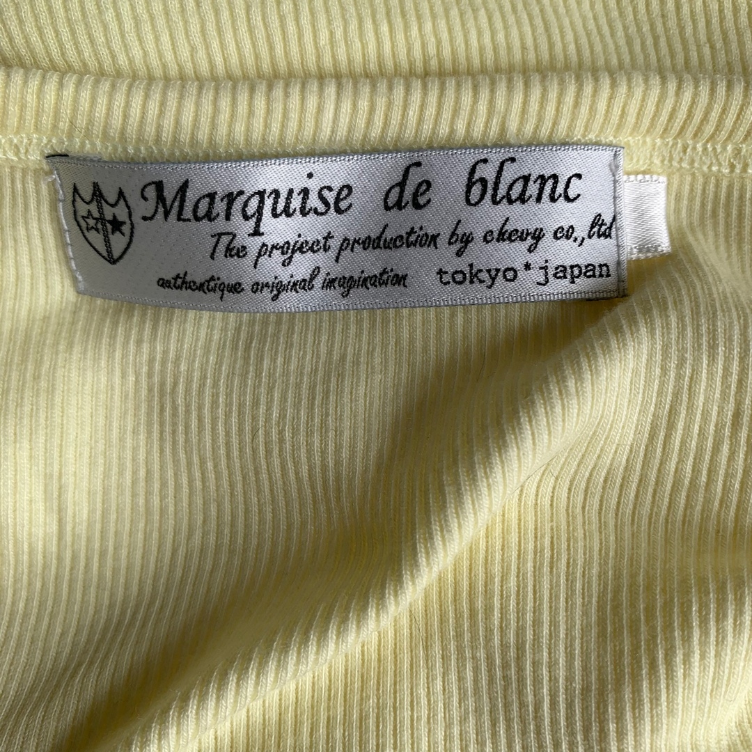 Marquis de blanc 半袖カットソー　イエロー メンズのトップス(Tシャツ/カットソー(半袖/袖なし))の商品写真