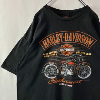 ハーレーダビッドソン(Harley Davidson)のメキシコ製　ハーレーダビッドソン　Tシャツ　ビッグプリント　古着　XL ブラック(Tシャツ/カットソー(半袖/袖なし))