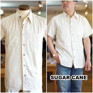 シュガーケーン(Sugar Cane)のシュガーケーン SUGAR CANE ウォバッシュ 半袖シャツ 37275 M(シャツ)