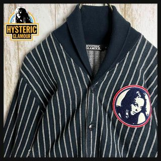 ヒステリックグラマー(HYSTERIC GLAMOUR)の【希少モデル】ヒステリックグラマー☆ヒスガール パイルワッペン カーディガン(カーディガン)