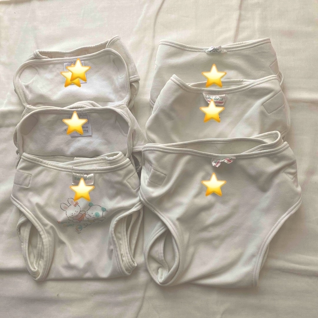 布おむつ ⭐️6枚セット 80-95  baby gunzeもあります！  キッズ/ベビー/マタニティのおむつ/トイレ用品(布おむつ)の商品写真