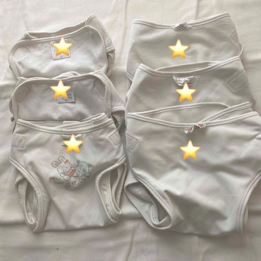 布おむつ ⭐️6枚セット 80-95  baby gunzeもあります！  キッズ/ベビー/マタニティのおむつ/トイレ用品(布おむつ)の商品写真