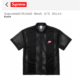 シュプリーム(Supreme)のSupreme Nike Mesh S/S Shirt "Black"L(シャツ)