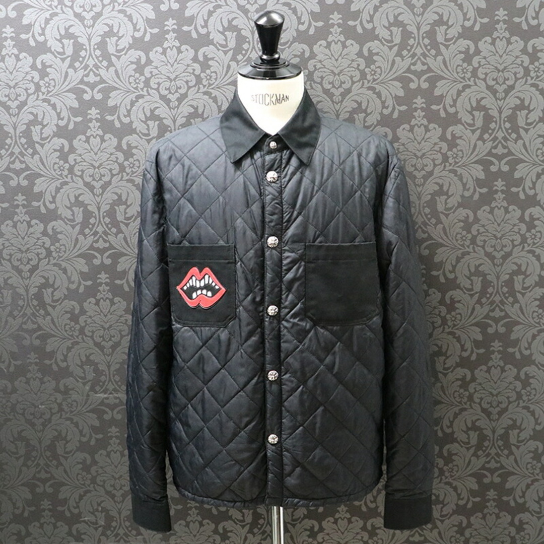 Chrome Hearts(クロムハーツ)のクロムハーツ【CHROMEHEARTS】MATTY BOY / マティーボーイ キルティングナイロンジャケット チョンパー/CHプラスプリント/総柄/中綿/ライトダウン/Mサイズ【中古】121667 メンズのジャケット/アウター(その他)の商品写真