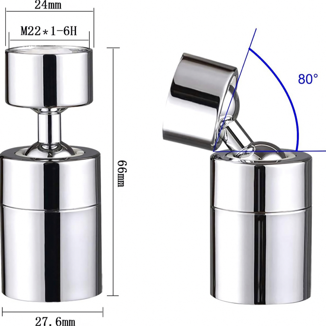 FEILINGDI蛇口シャワー 2段階切替噴霧器泡沫器蛇口 360度回転 インテリア/住まい/日用品のキッチン/食器(その他)の商品写真