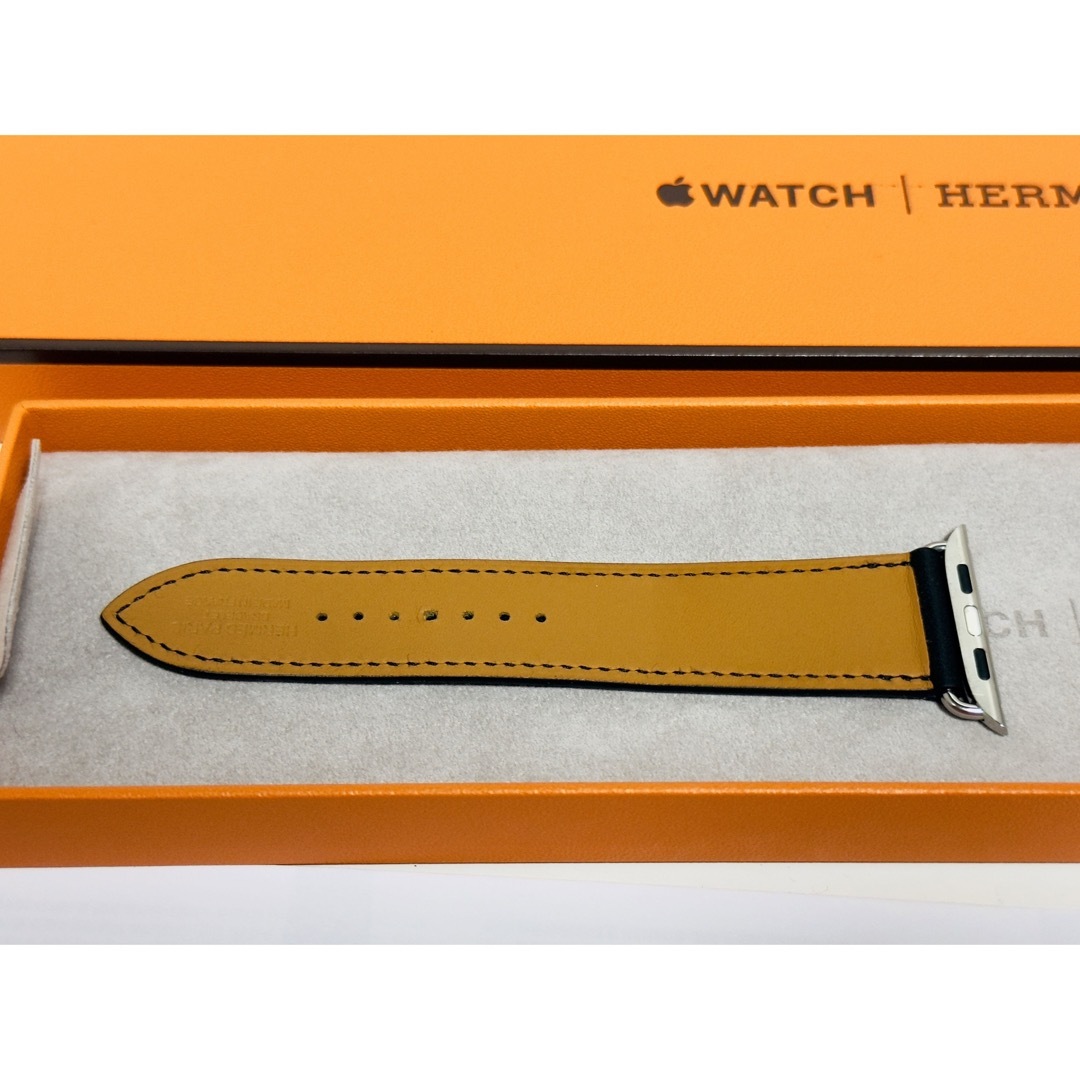 Hermes(エルメス)のアップルウォッチ専用 エルメス Dバックル Apple Watch ブラック メンズの時計(レザーベルト)の商品写真