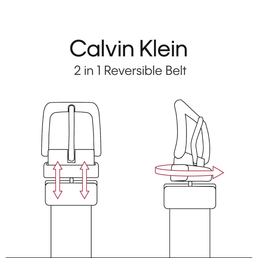 Calvin Klein(カルバンクライン)のカルバンクライン リバーシブル ベルト レディース Sサイズ  レディースのファッション小物(ベルト)の商品写真