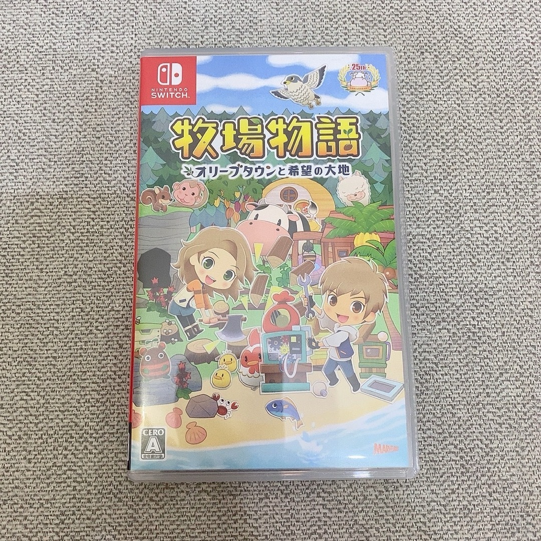 Nintendo Switch(ニンテンドースイッチ)の【美品】牧場物語 オリーブタウンと希望の大地 Switch スイッチ エンタメ/ホビーのゲームソフト/ゲーム機本体(家庭用ゲームソフト)の商品写真