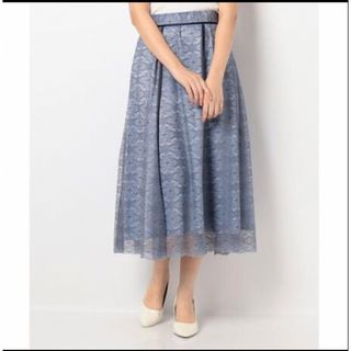 ランバンオンブルー(LANVIN en Bleu)の⭐︎LANVIN en Bleu⭐︎ バイカラーレーススカート(ロングスカート)