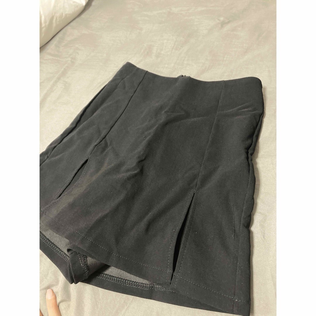 女性用黒キュロット レディースのスカート(ミニスカート)の商品写真