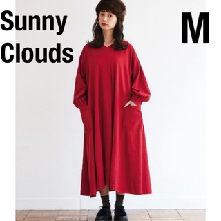 サニークラウズ(Sunny clouds（FELISSIMO）)の美品　Sunny Clouds　サニークラウズ　Kazumiの赤いワンピース　M(ロングワンピース/マキシワンピース)