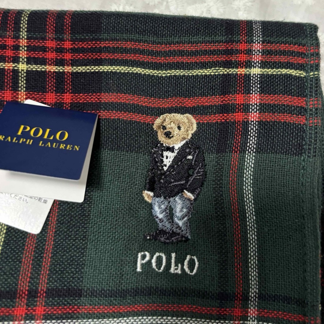 POLO RALPH LAUREN(ポロラルフローレン)の【新品】POLO RALPH LAUREN ベア タオルハンカチ×ハンカチセット メンズのファッション小物(ハンカチ/ポケットチーフ)の商品写真