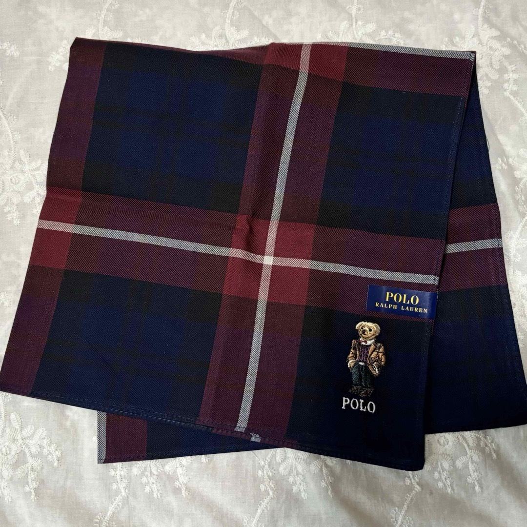 POLO RALPH LAUREN(ポロラルフローレン)の【新品】POLO RALPH LAUREN ベア タオルハンカチ×ハンカチセット メンズのファッション小物(ハンカチ/ポケットチーフ)の商品写真